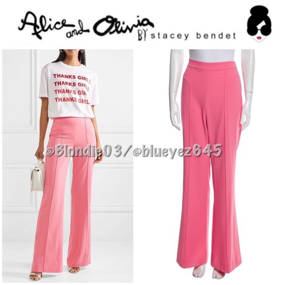 Alice + Olivia “Jalisa” trouser pants in bubblegum 6 - Picture 1 of 4